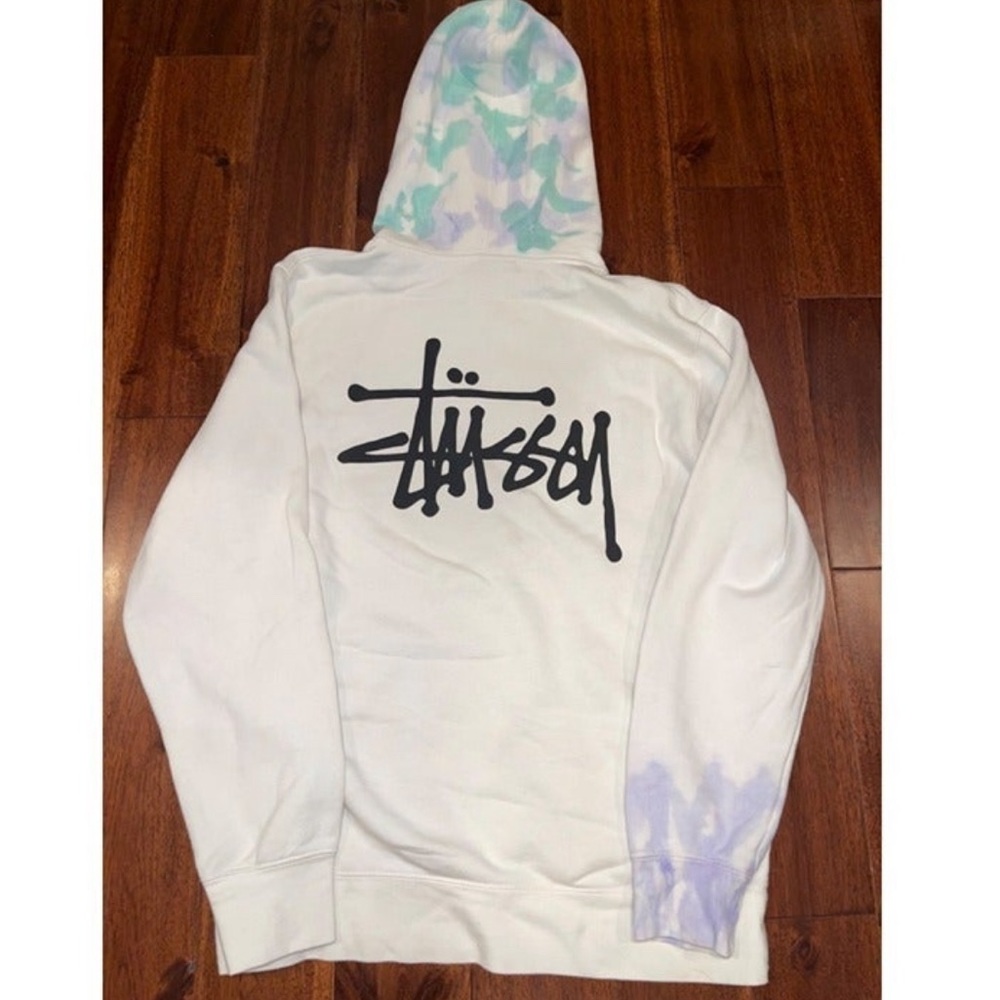 Stussy Basic Tie Dye Hoodie Sweatshirt. Size M